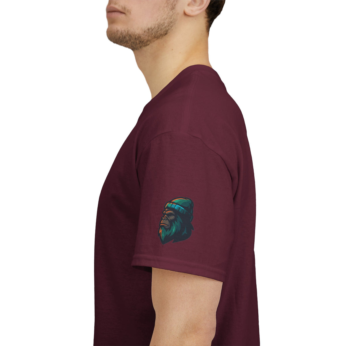 Color: Maroon | Bigfoot-Sasquatch (North America) Premium Graphic Tee