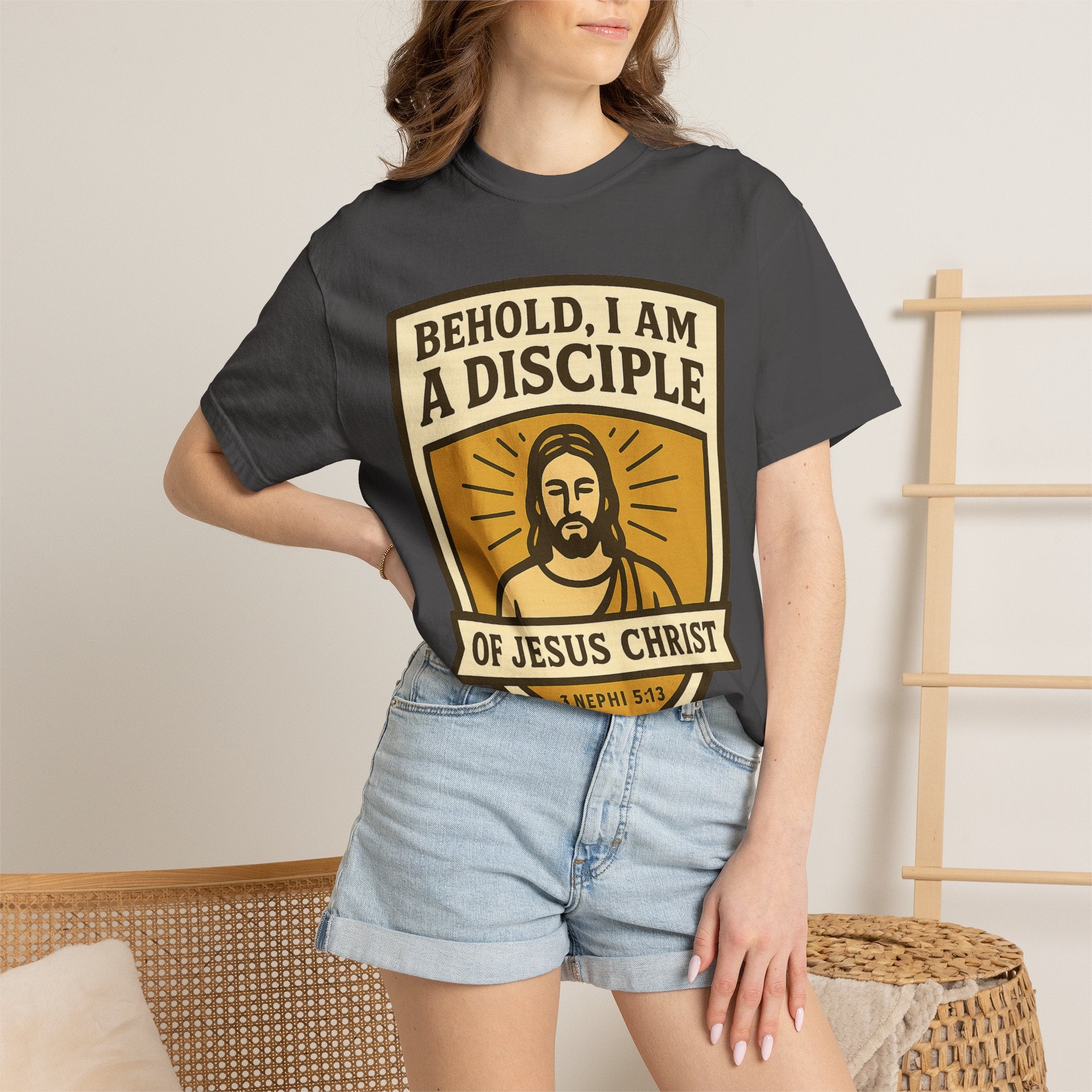 "Behold, I am a Disciple of Jesus Christ" Unisex Garment-Dyed T-shirt