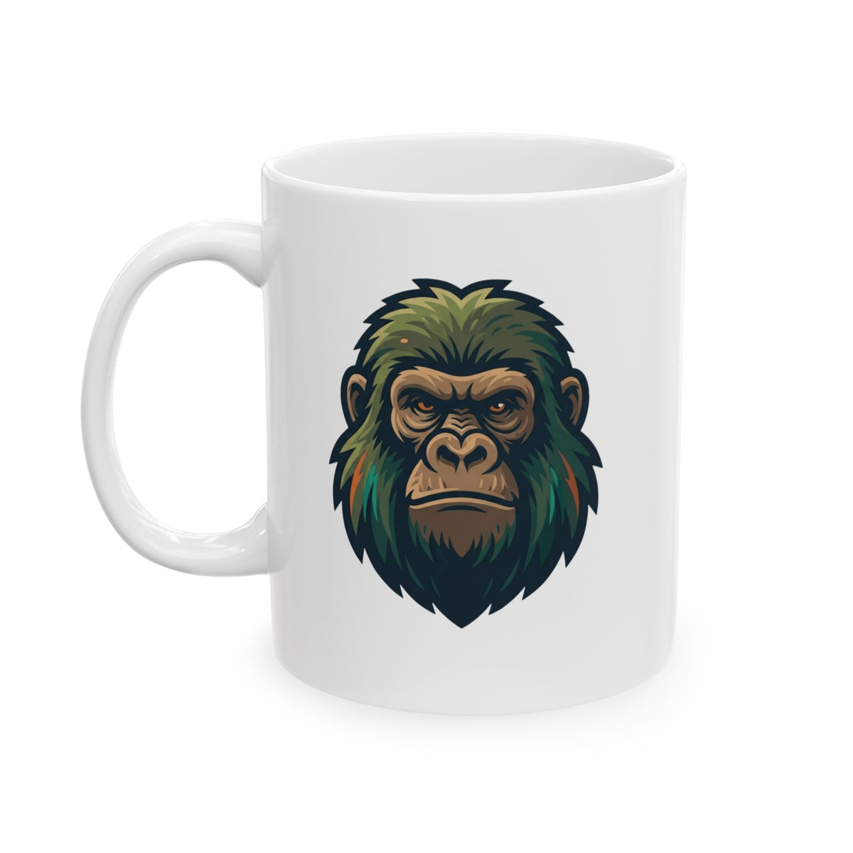 "The Bukit Timah Monkey Man (Singapore)" White Ceramic Mug — Graphic