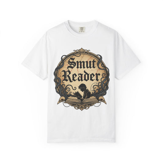 Color: White | Proud Smut Reader | Garment-Dyed Tee — AttitudeShirts