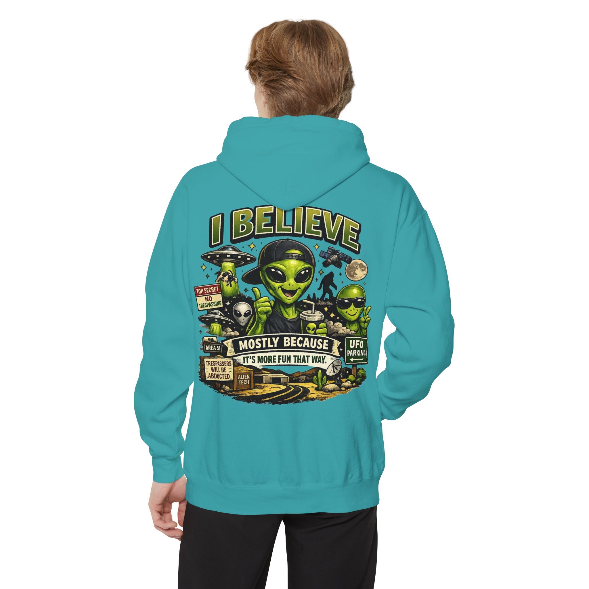 "I Believe" Garment-Dyed Hoodie