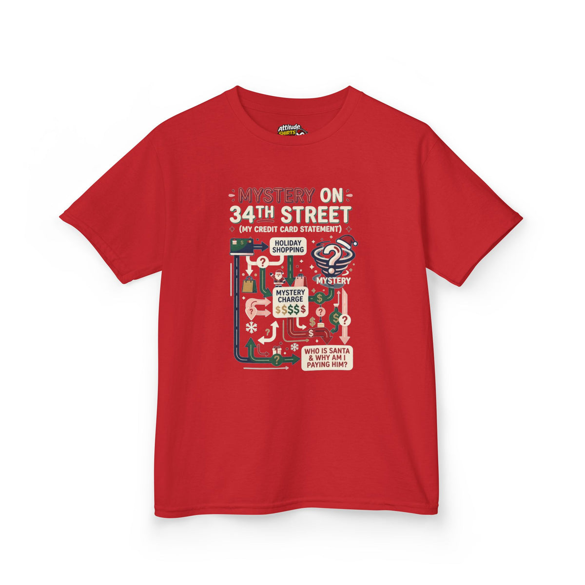 Color: Red | Mystery On 34th Street Kids Tee