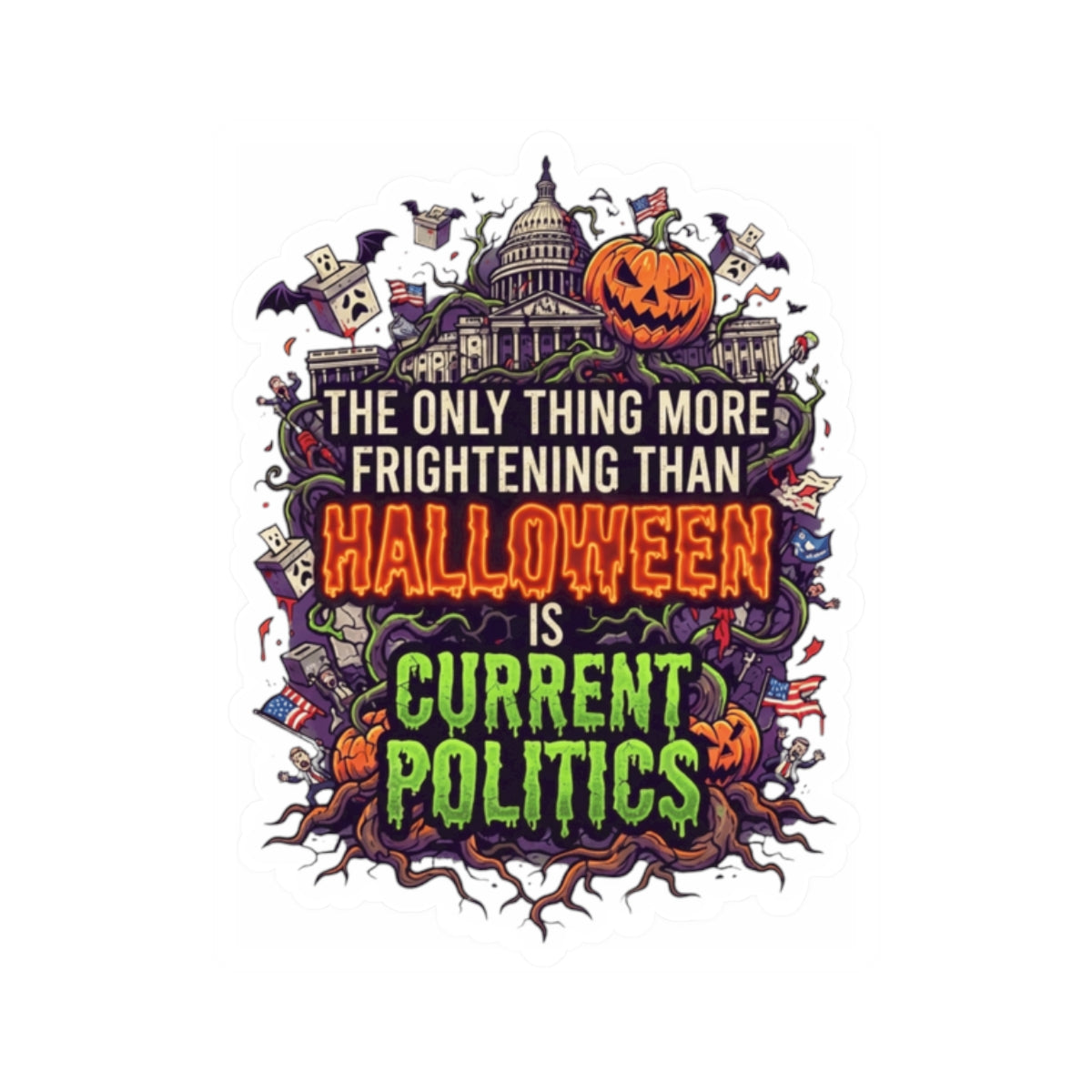 "Current Politics" Sticker — Main