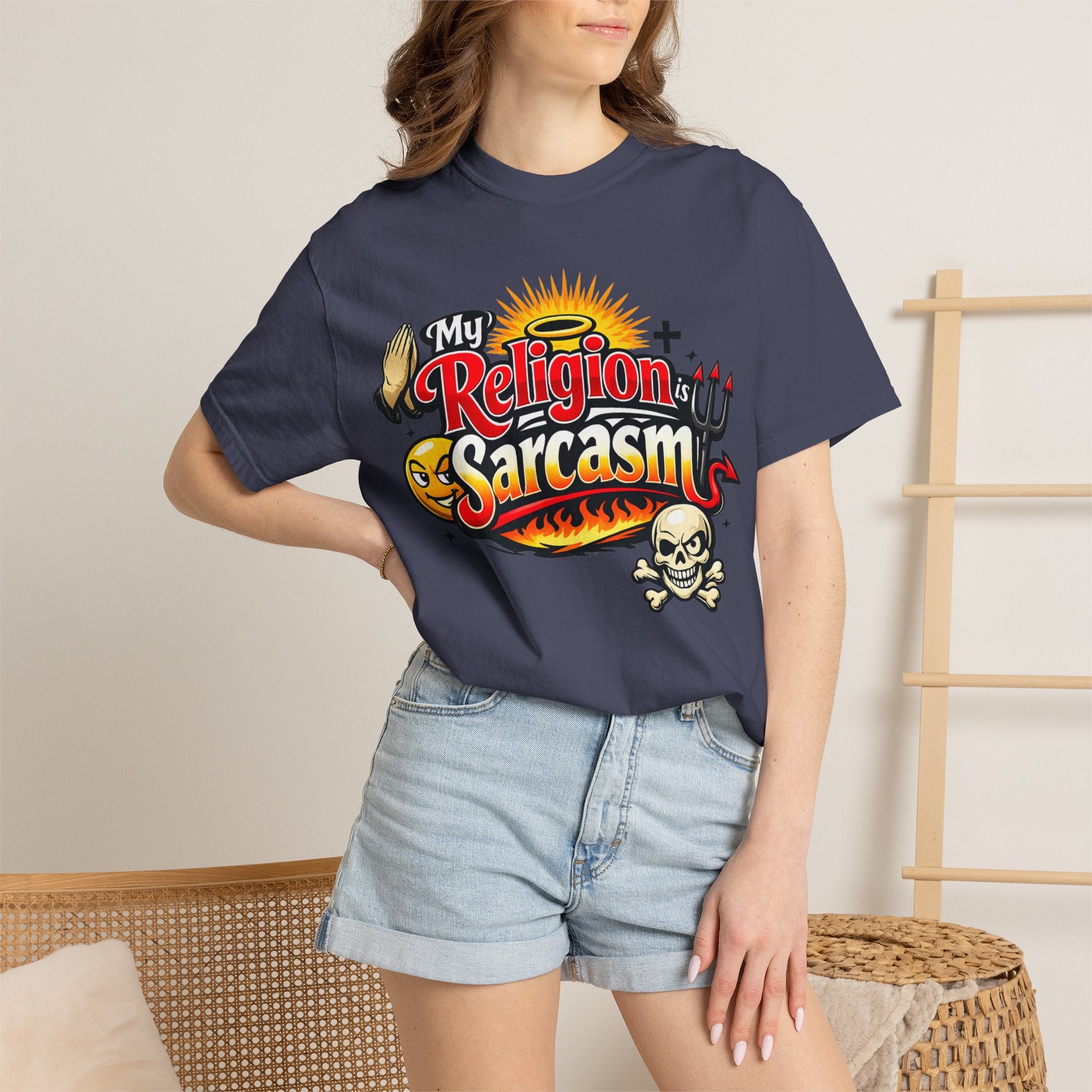 "The Church of Snark" Unisex Garment-Dyed T-shirt