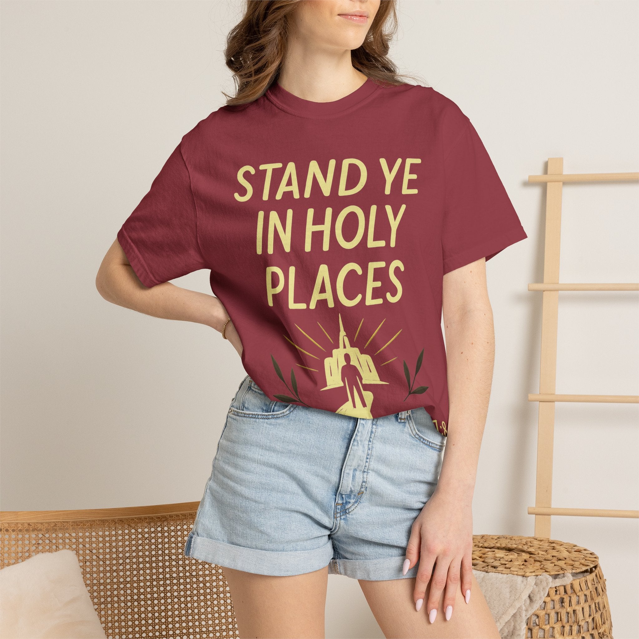 "Stand in Holy Places" Unisex Garment-Dyed T-shirt