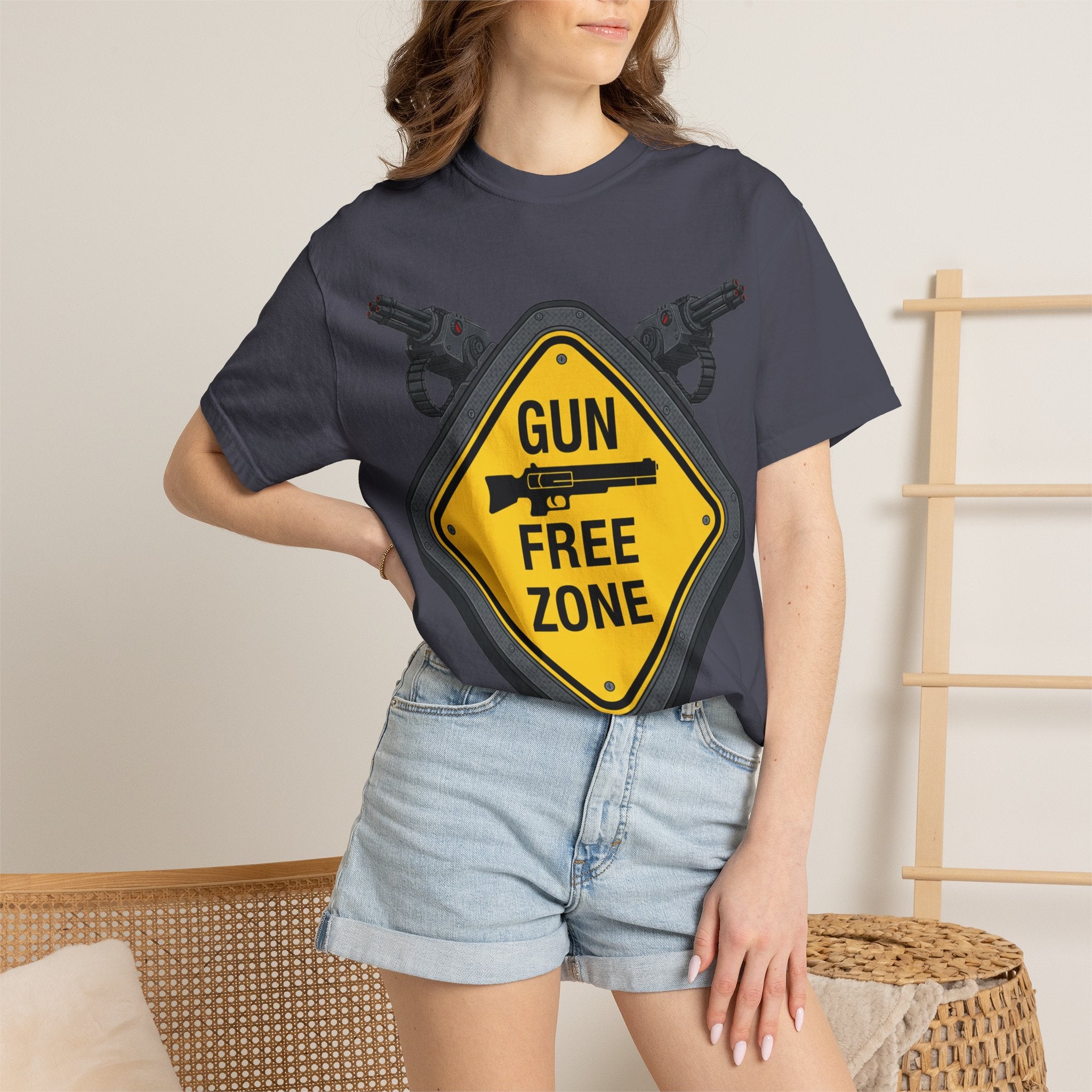 "Gun Free Zone (Heavy Metal Edition)" Unisex Garment-Dyed T-shirt