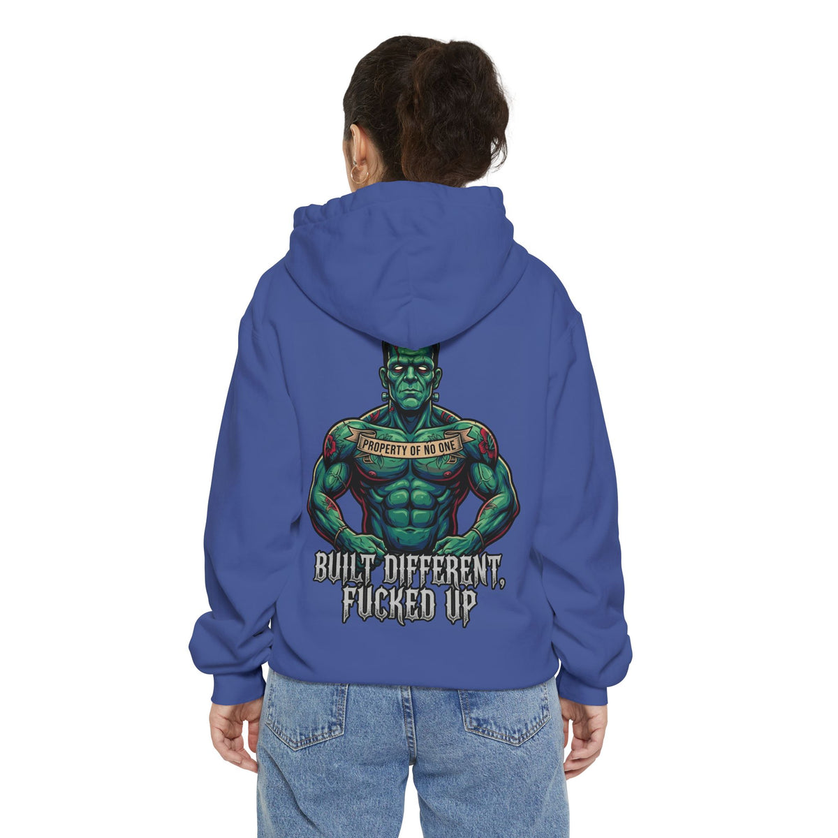 "Built Different" Garment-Dyed Hoodie