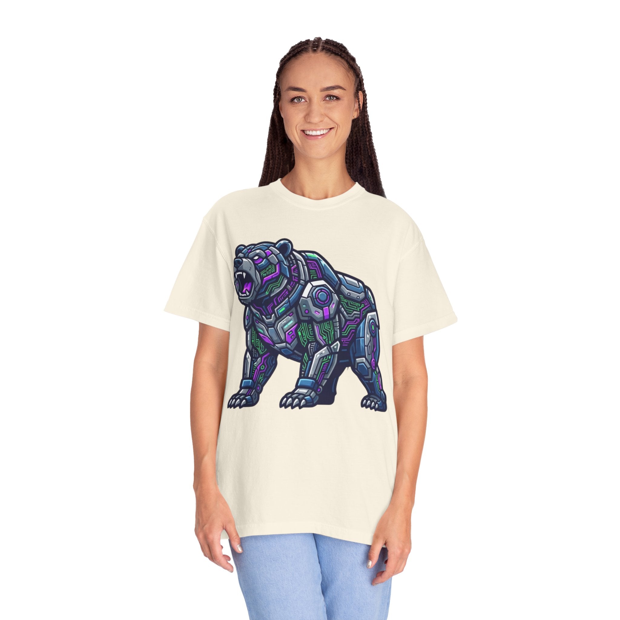 "Cyber Bear" Unisex Garment-Dyed Tee