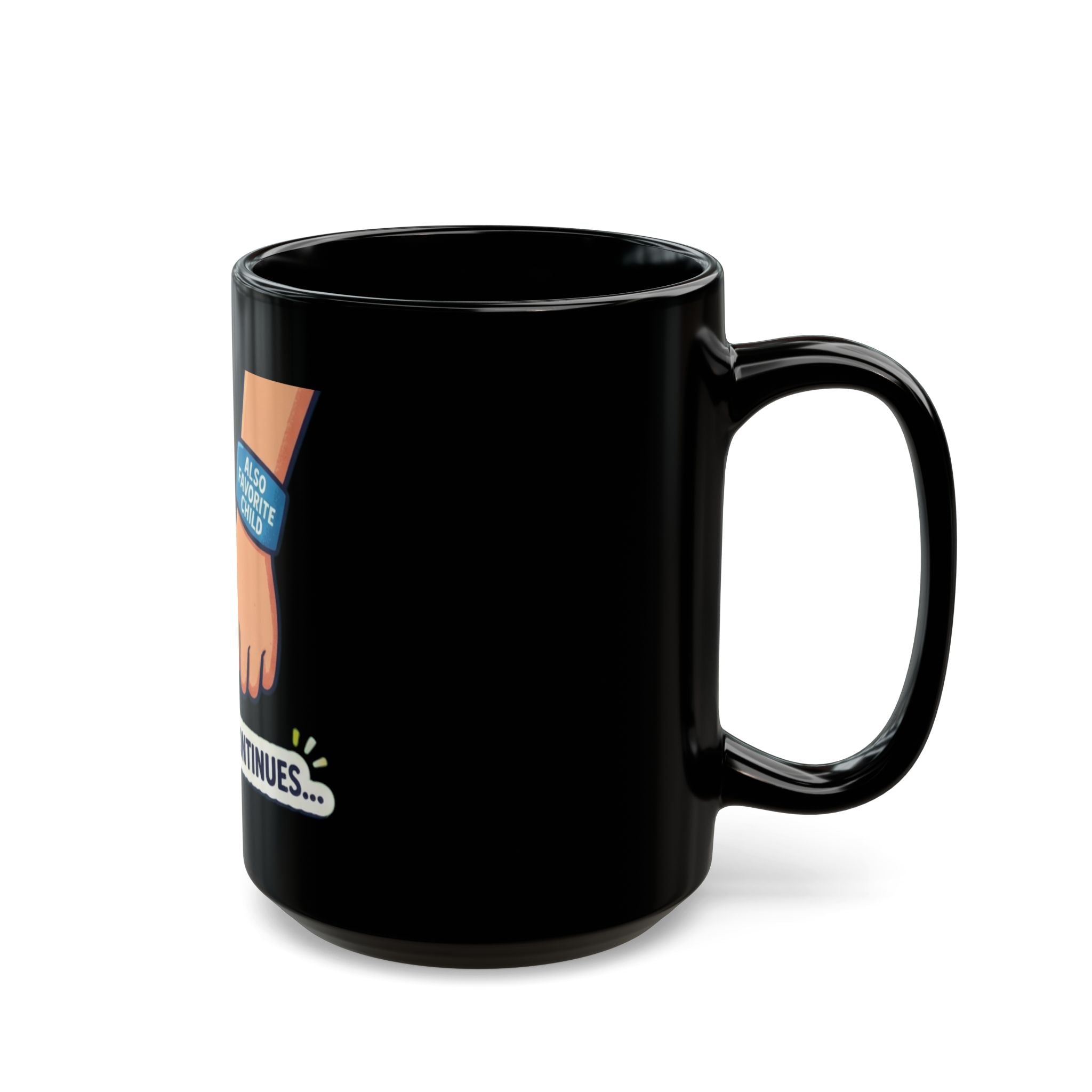 "Grandpa's Favorite" Black Ceramic Mug — Graphic