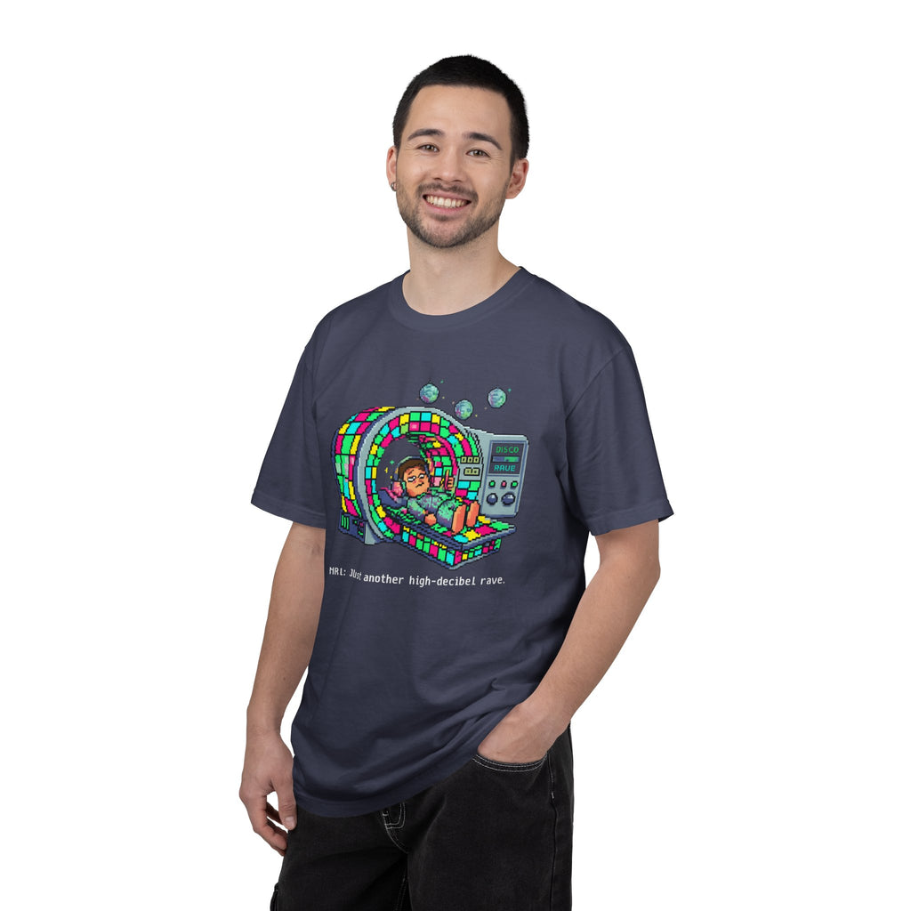 "MRI High Decibel Rave" Unisex Garment-Dyed T-shirt