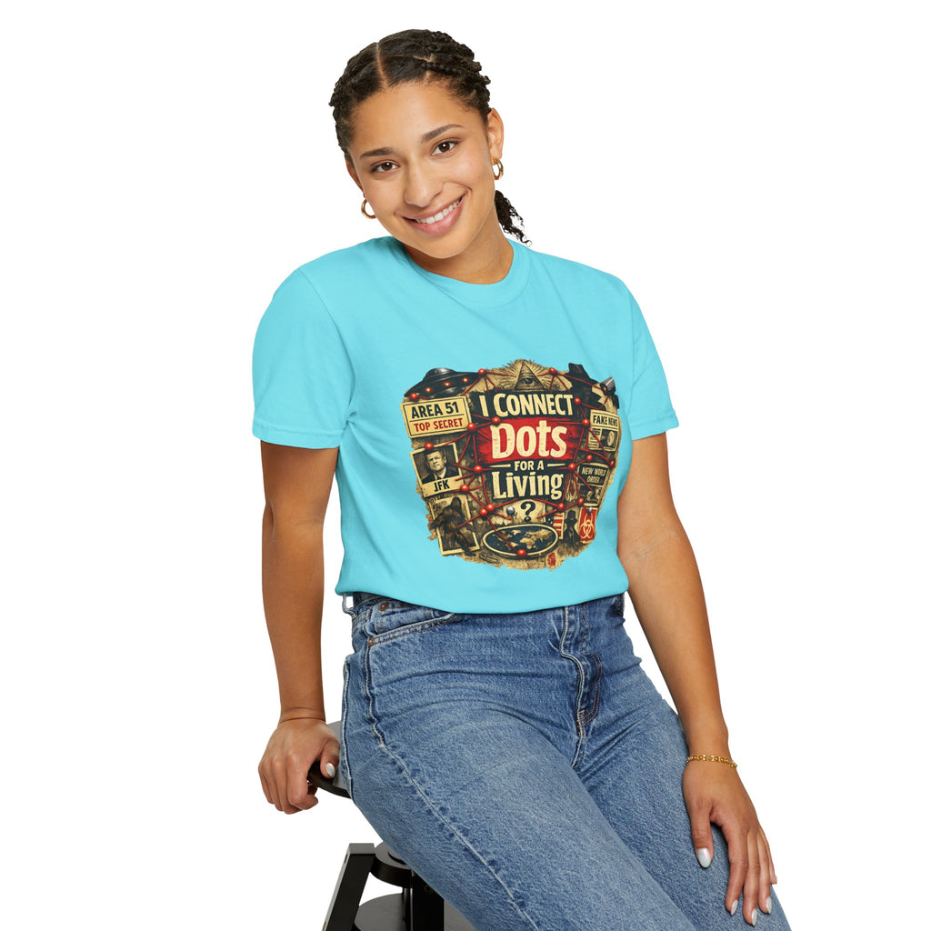 "I Connect Dots For Living" Unisex Garment-Dyed Tee