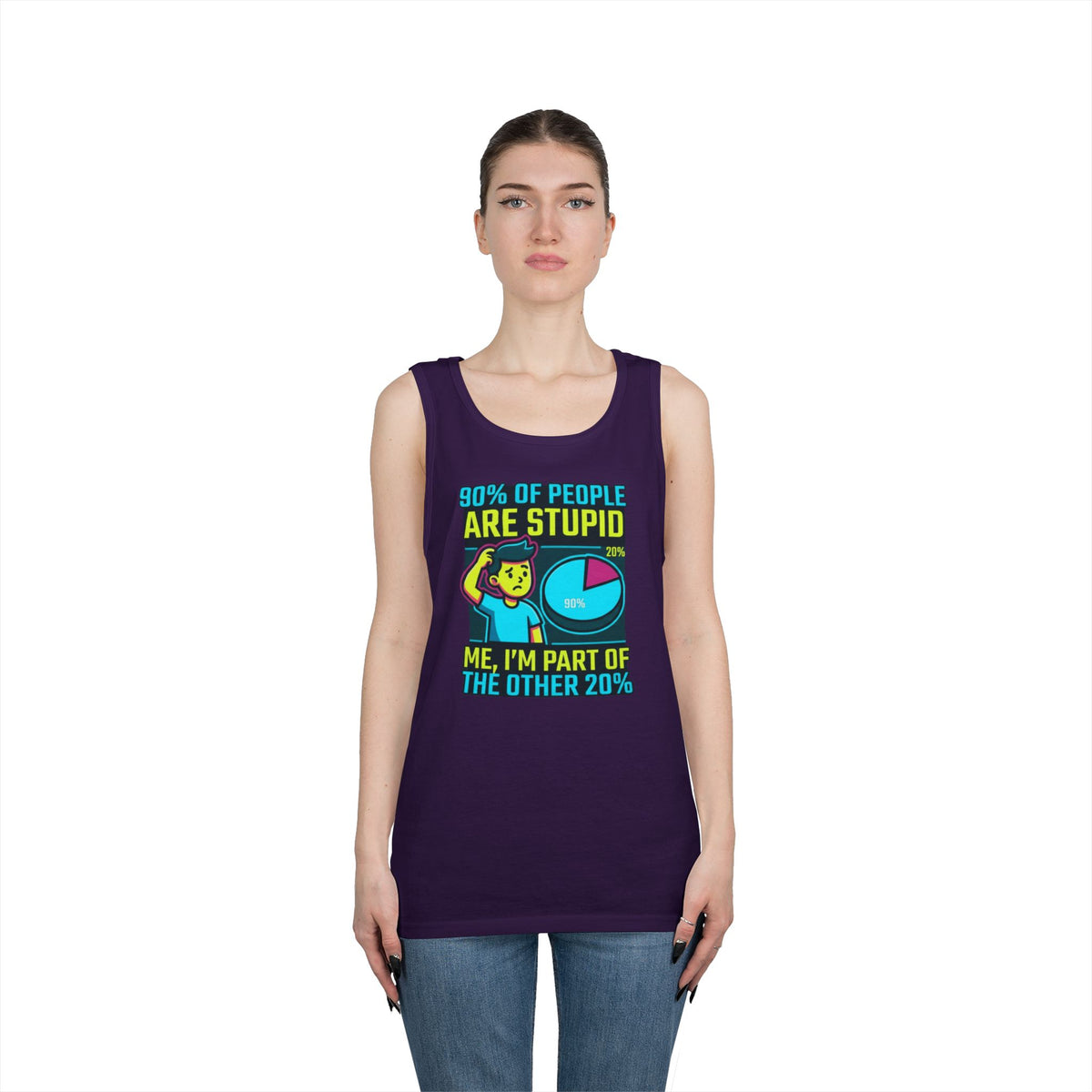 "90% Of People Are Stupid" Tank Top