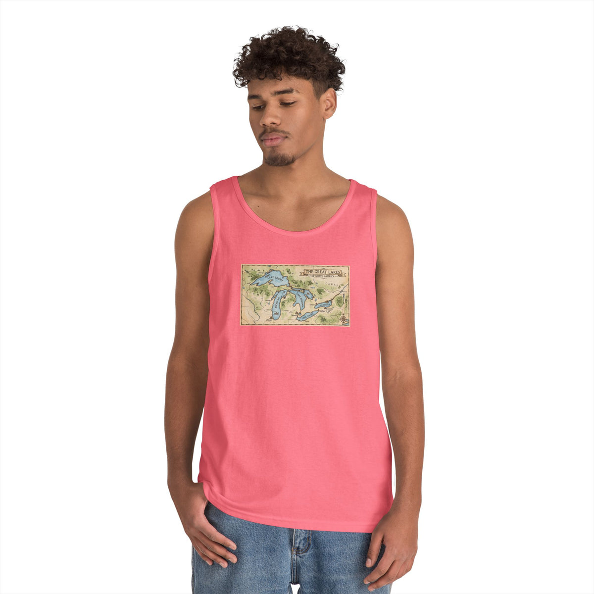 Color: Safety Pink | 51st State Great Lakes Tank Top