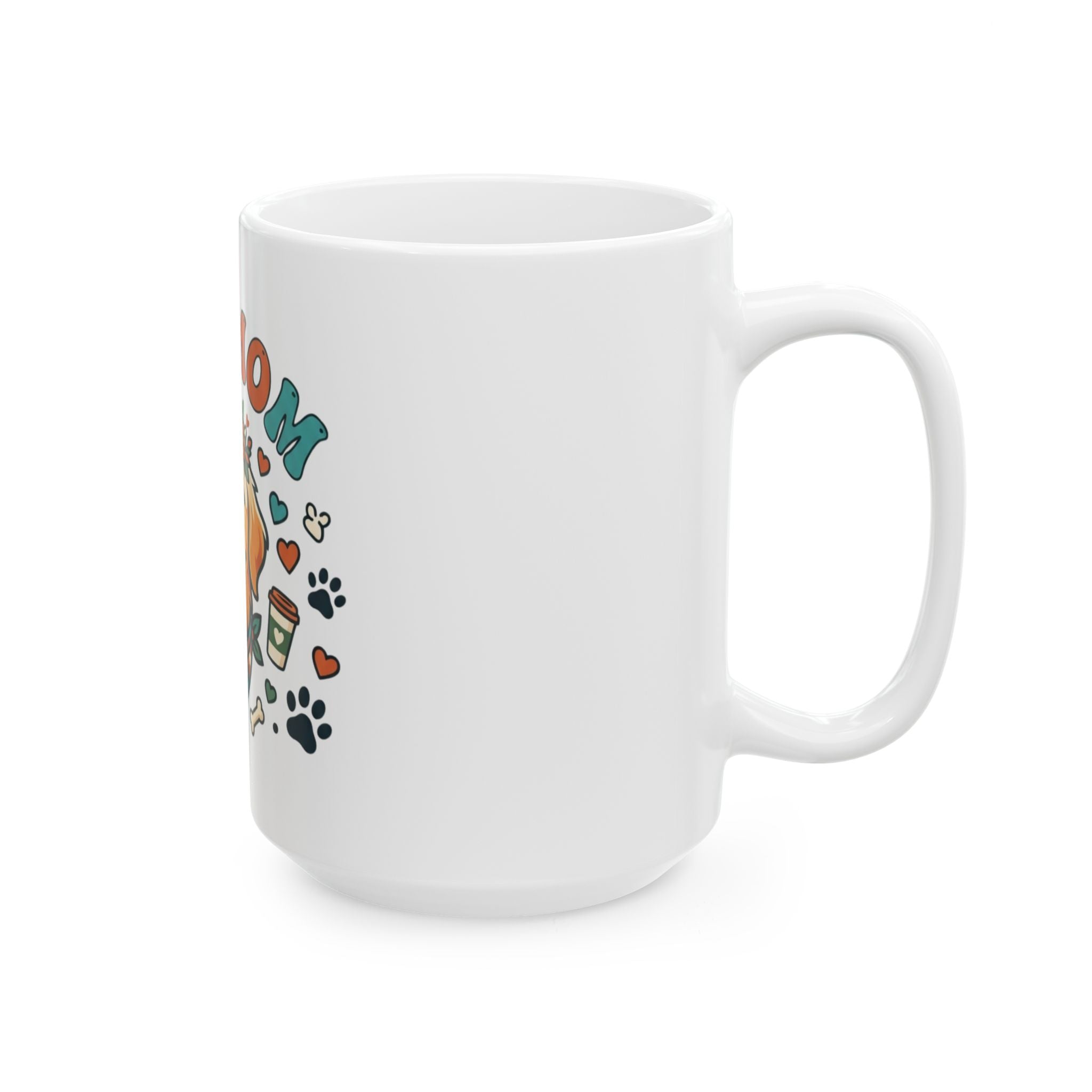 "Dog Mom" White Ceramic Mug