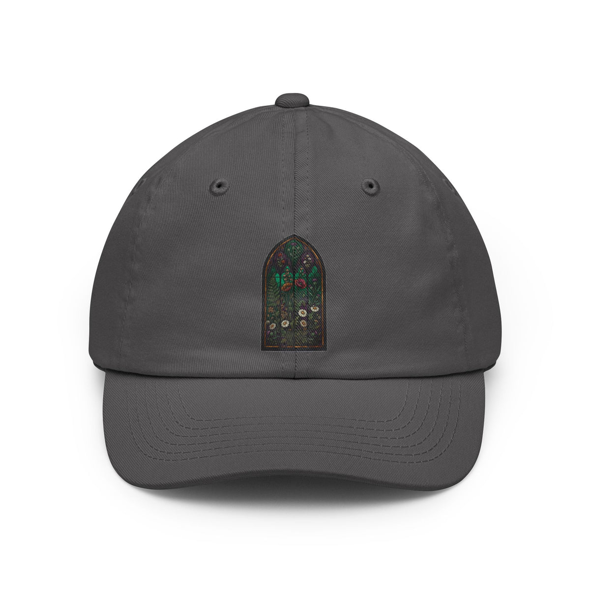 Color: Charcoal | Stained Glass Floral Dad Hat