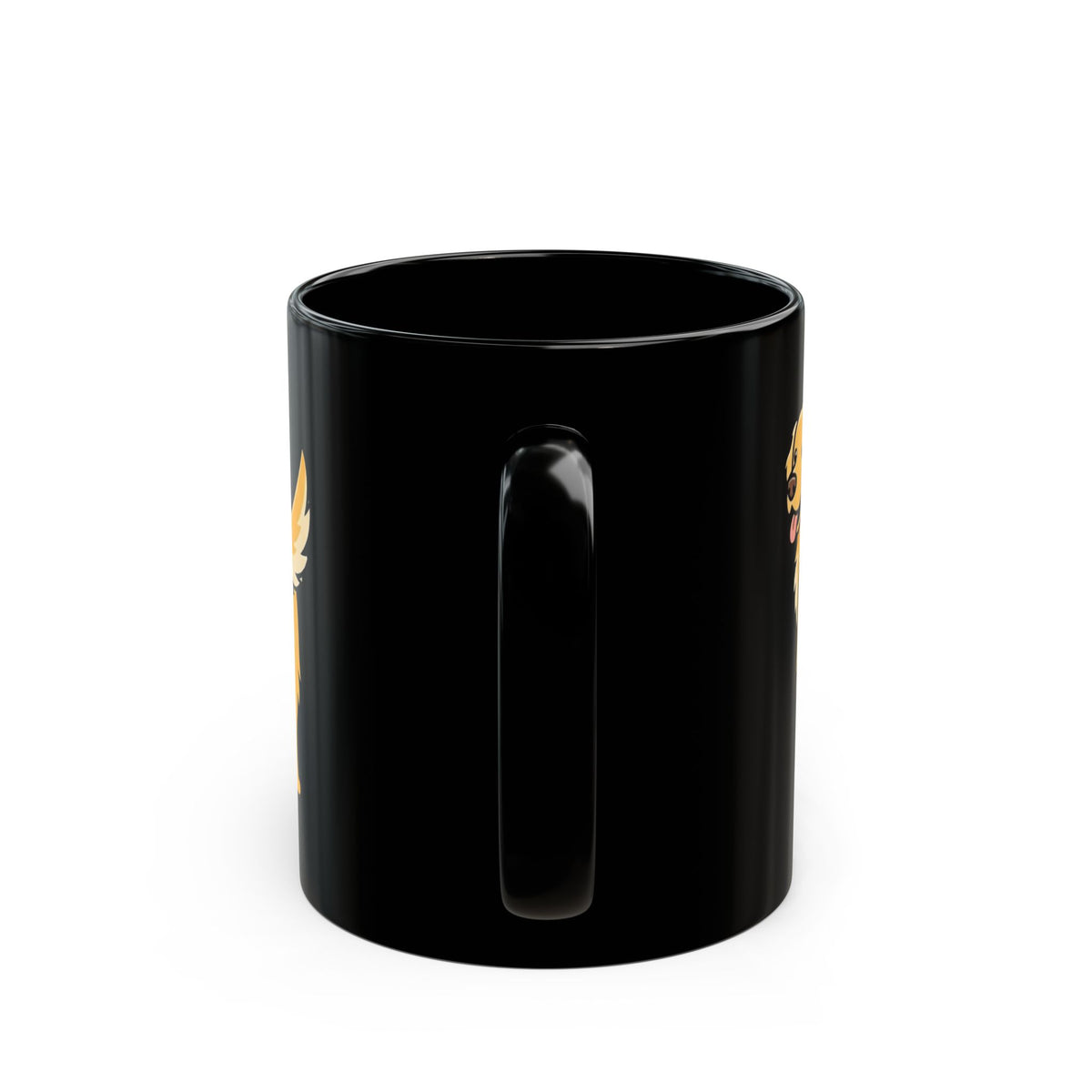 "Nice Tail" Black Ceramic Mug — Graphic