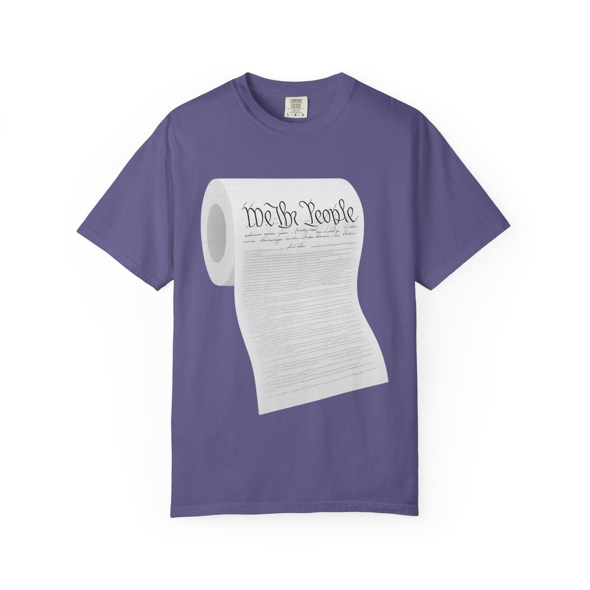 Color: Grape | Toilet Paper Constitution  Unisex Garment-Dyed T-shirt