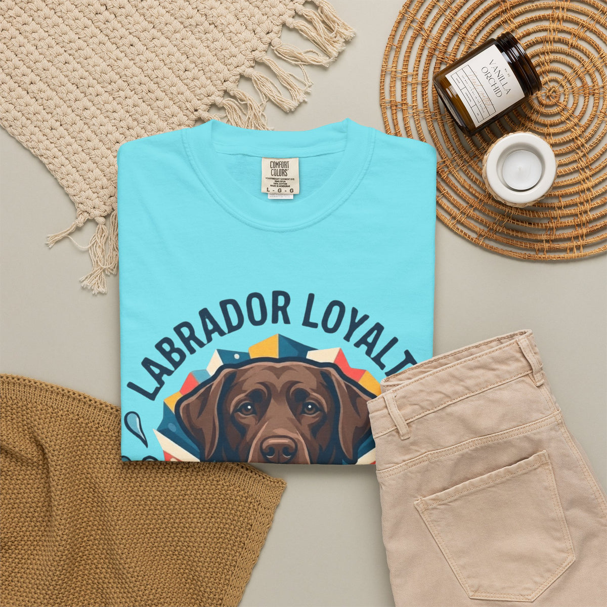 Labrador Loyalty Swim Fetch Unisex Garment-Dyed Tee