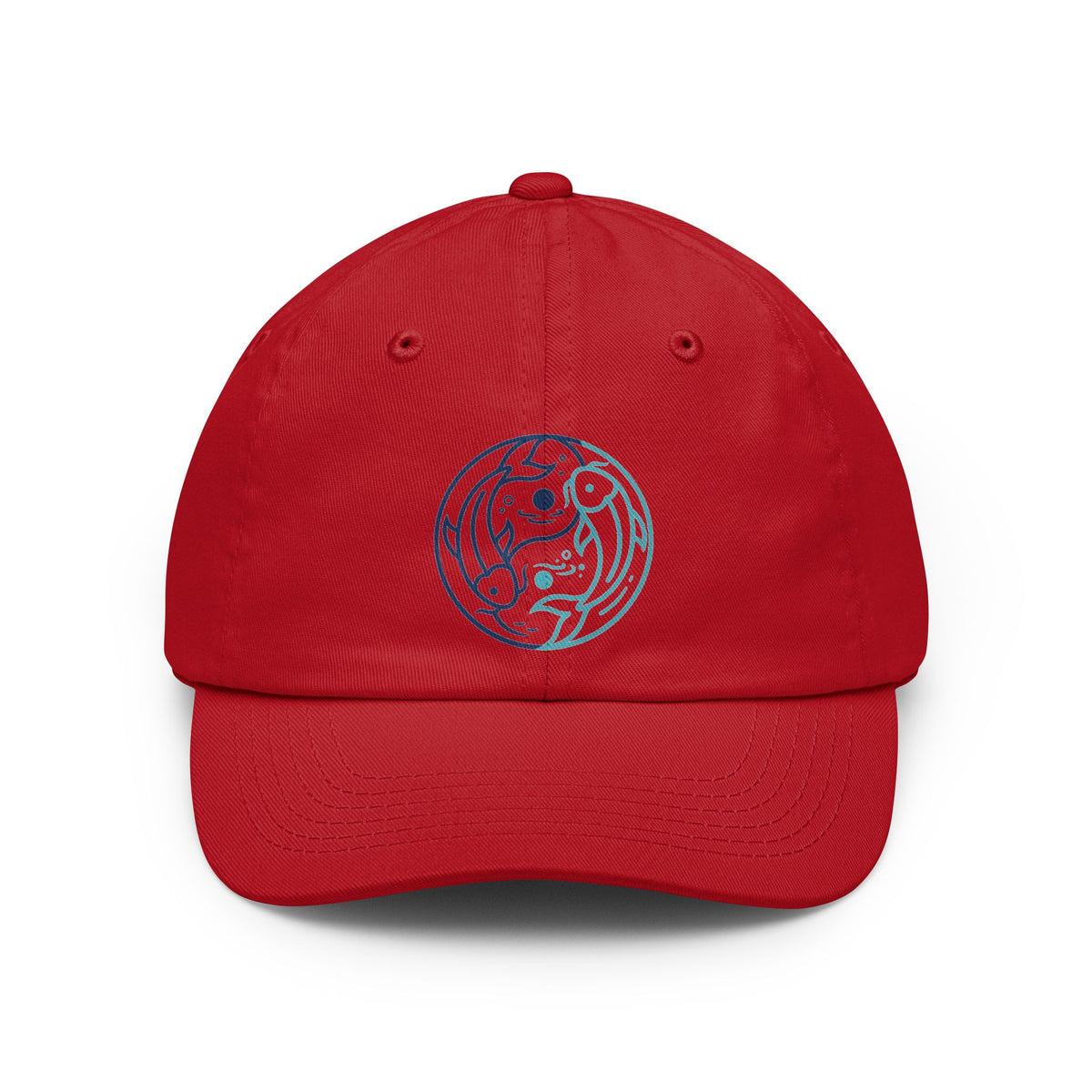 Color: Red | Yin Yang Pisces Dad Hat — Graphic