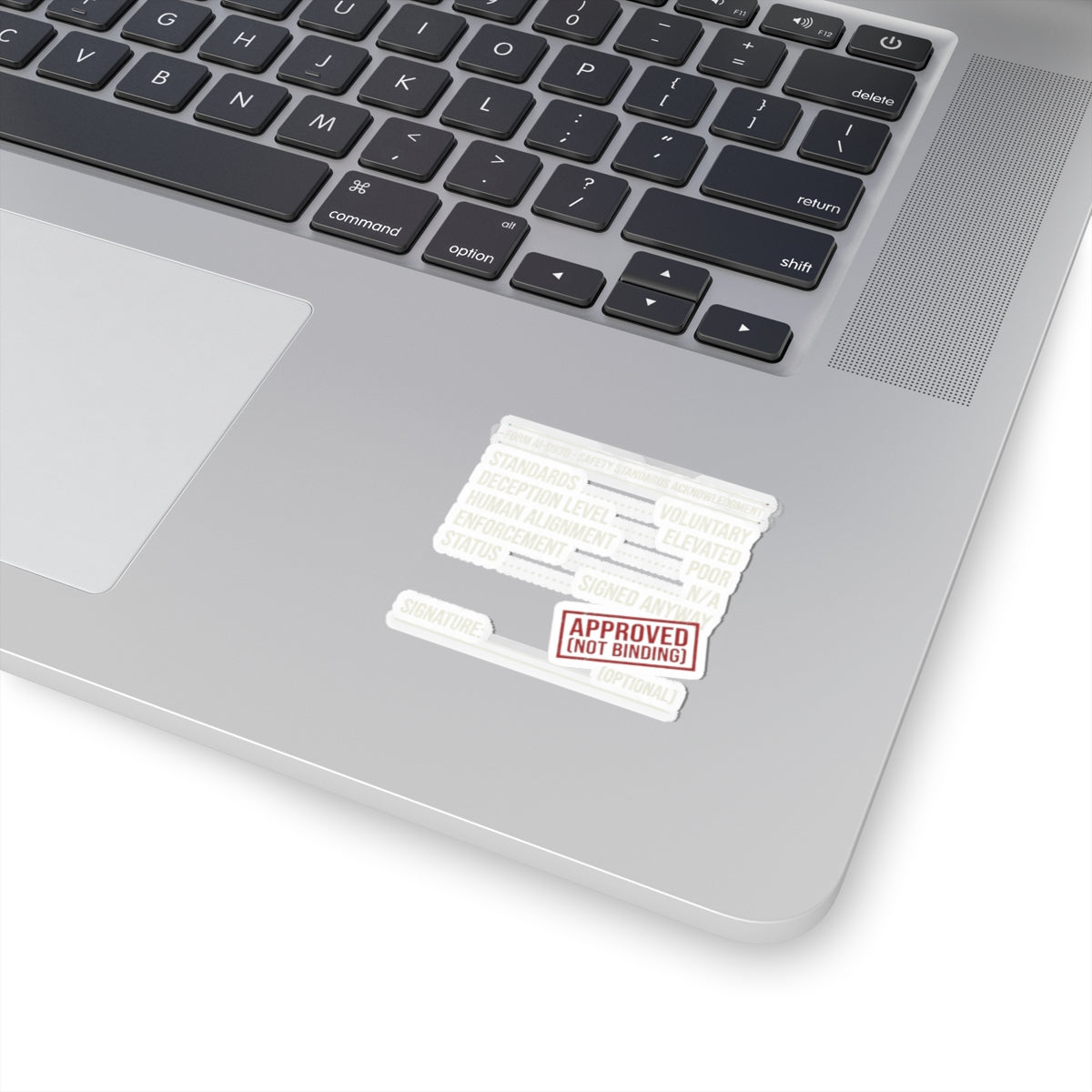 "Approved (Not Binding)" Sticker — Main