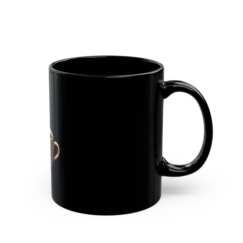 "Coffee is Delightsome" Black Ceramic Mug — Graphic