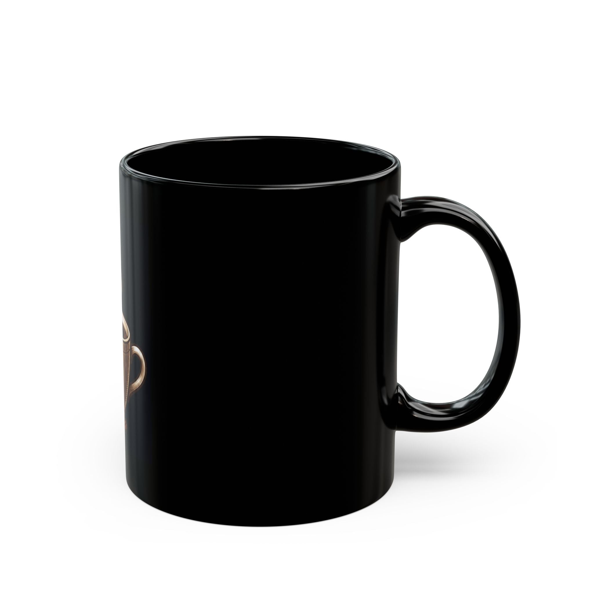 "Coffee is Delightsome" Black Ceramic Mug — Graphic