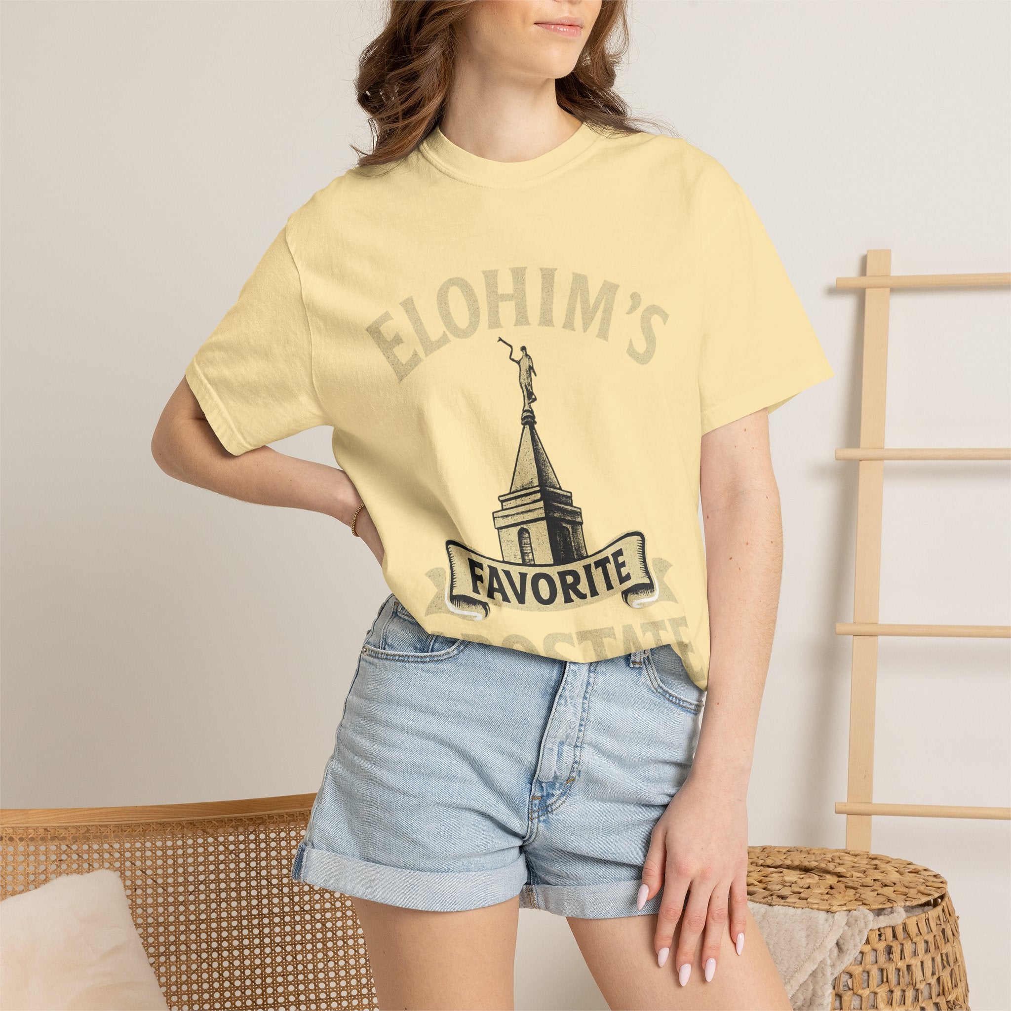 "Elohim's Favorite Apostate" Unisex Garment-Dyed T-shirt