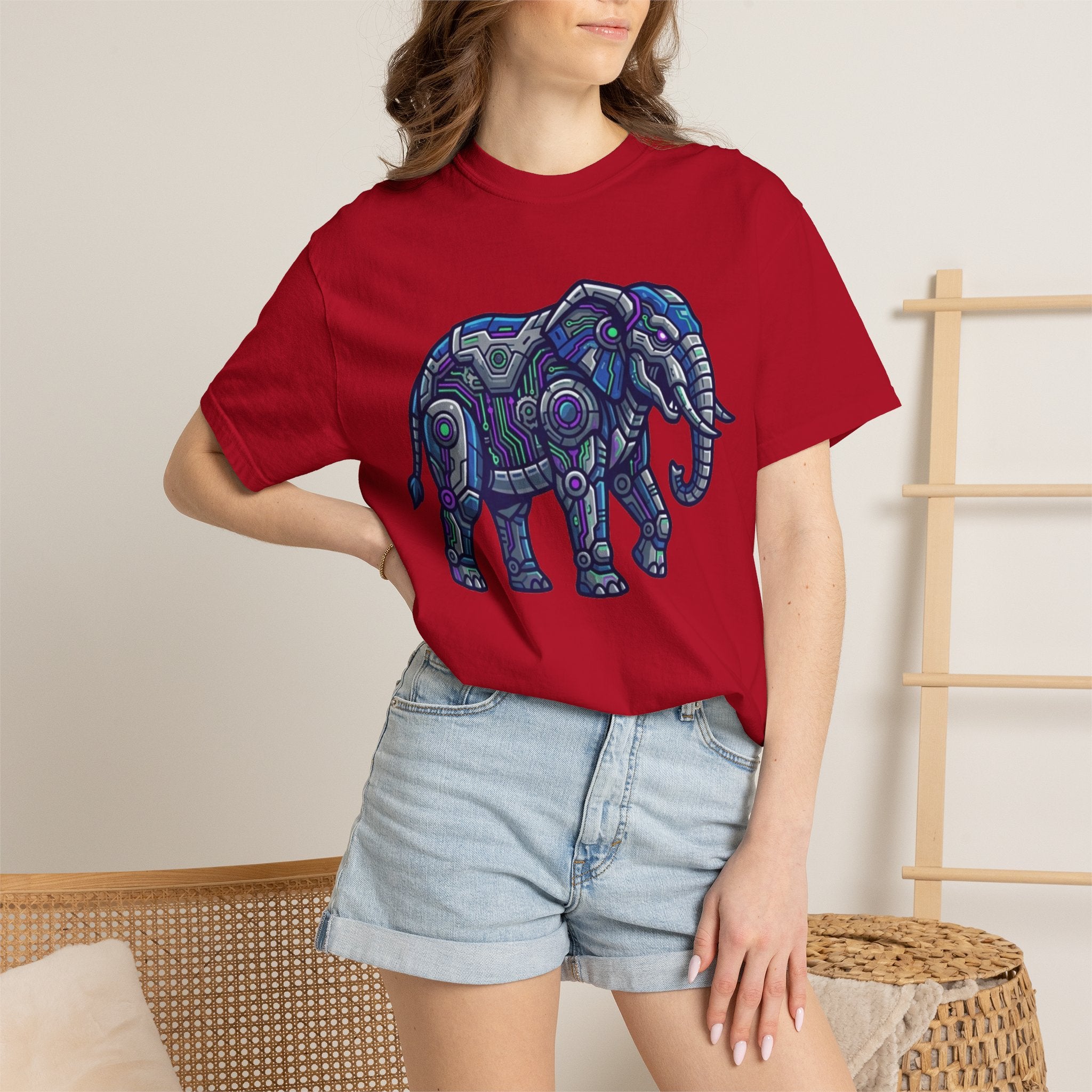 "Cyber Elephant" Unisex Garment-Dyed Tee