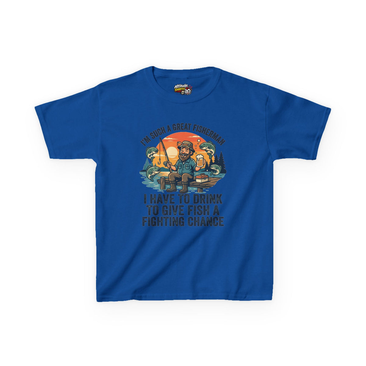 "Drink to Give Fish a Fighting Chance" Kids Tee