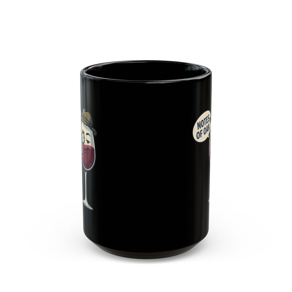 "I Pretend To Understand Wine" Black Ceramic Mug — Graphic