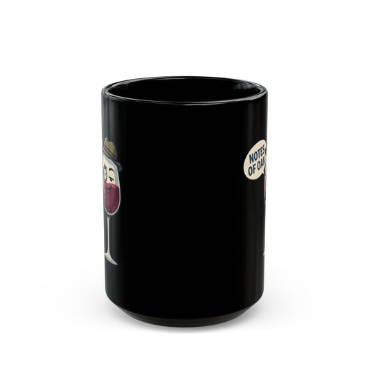 "I Pretend To Understand Wine" Black Ceramic Mug — Graphic