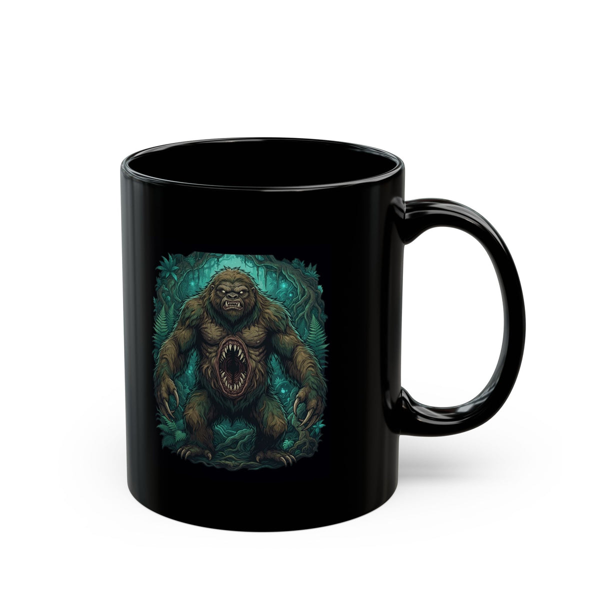 "Mapinguari (Amazon Rainforest)" Black Ceramic Mug