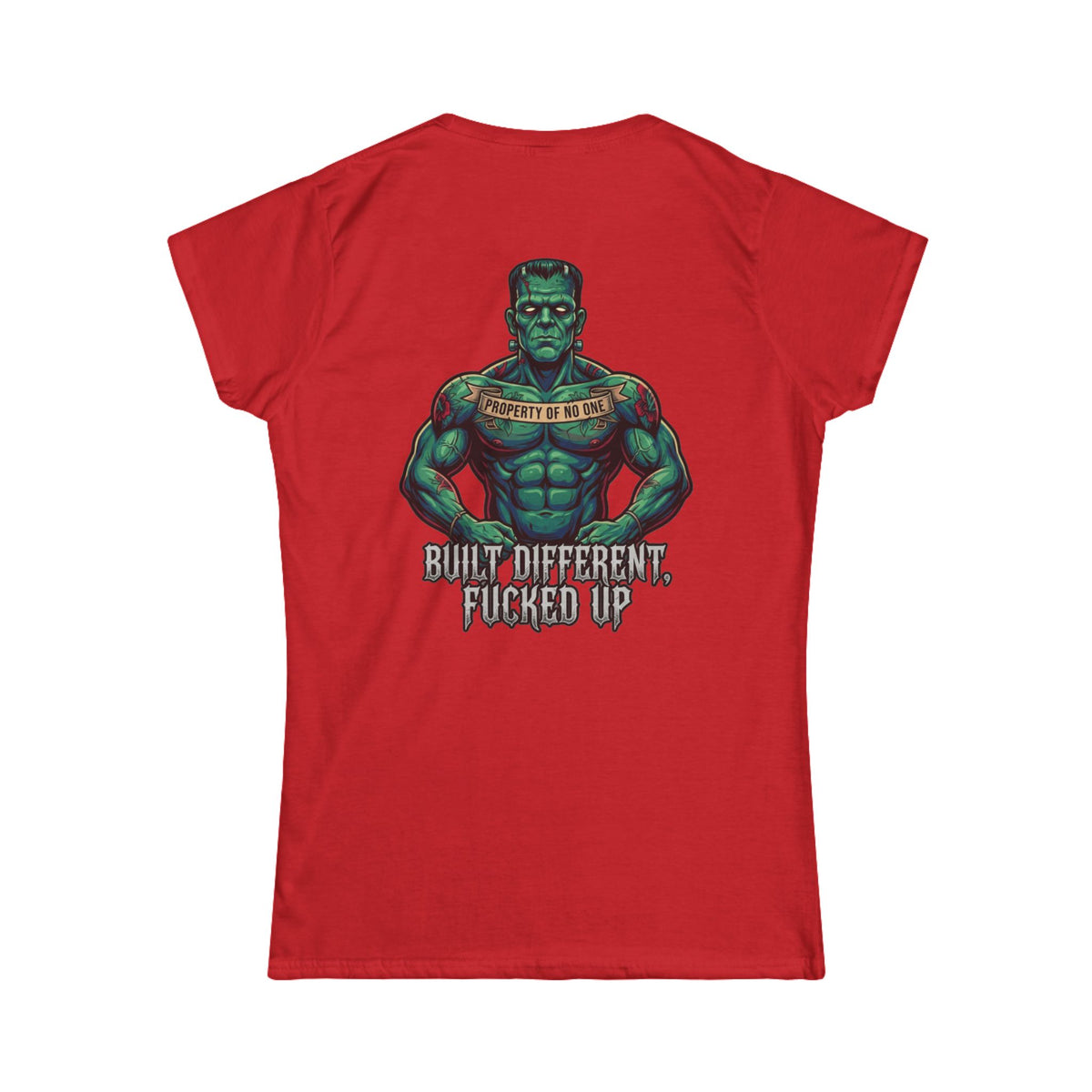 Color: Red | Built Different Women's Tee