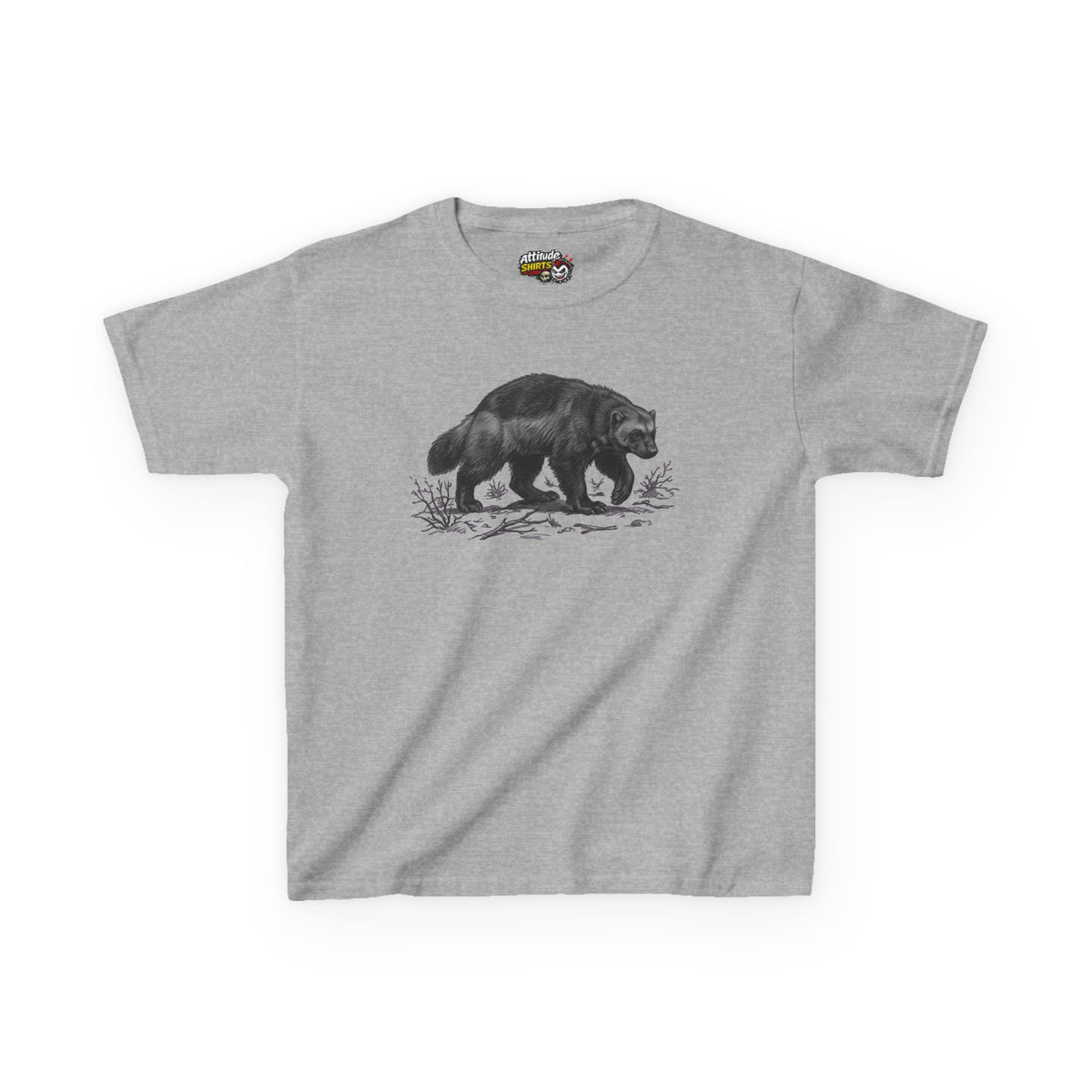 "Pencil Sketch Art Wolverine" Kids Tee