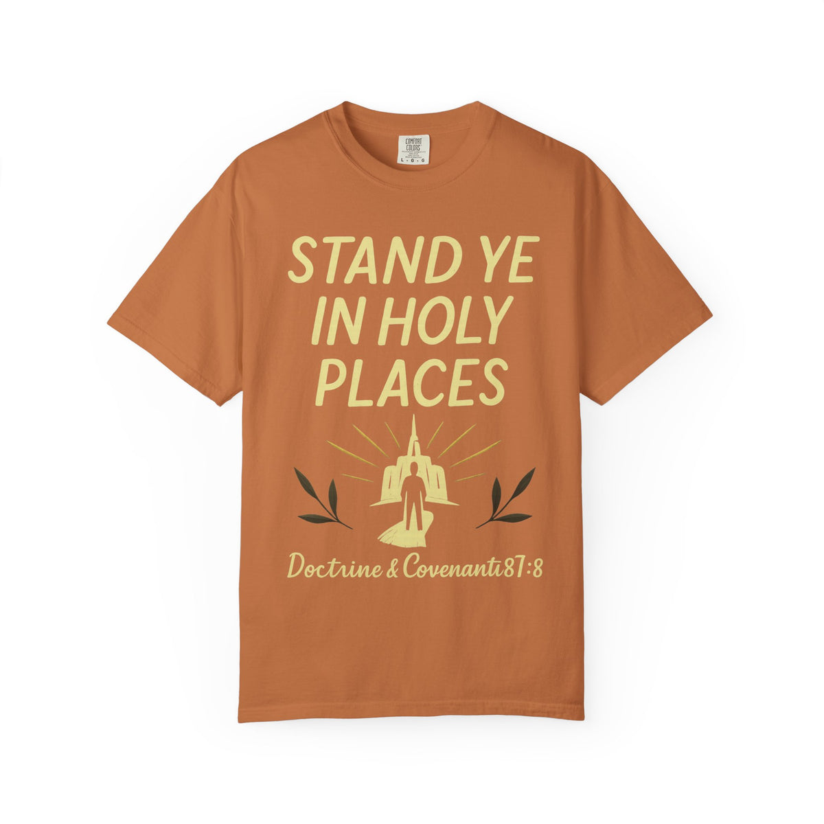 Color: Yam | Stand in Holy Places Unisex Garment-Dyed T-shirt