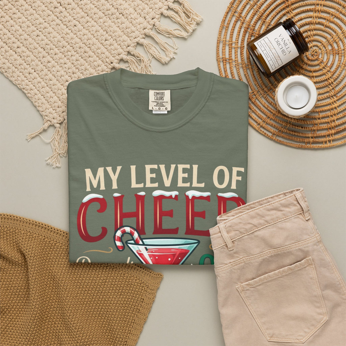 "Christmas Cheer" Unisex Garment-Dyed Tee
