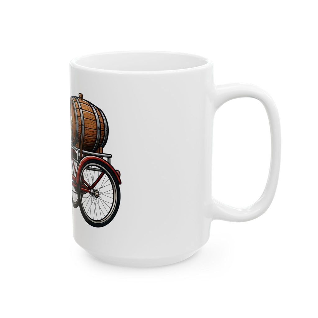 "Third Wheel Brewing" White Ceramic Mug — Graphic