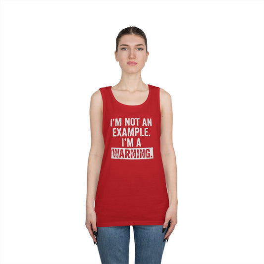 Color: Red | I'm Not An Example Tank Top