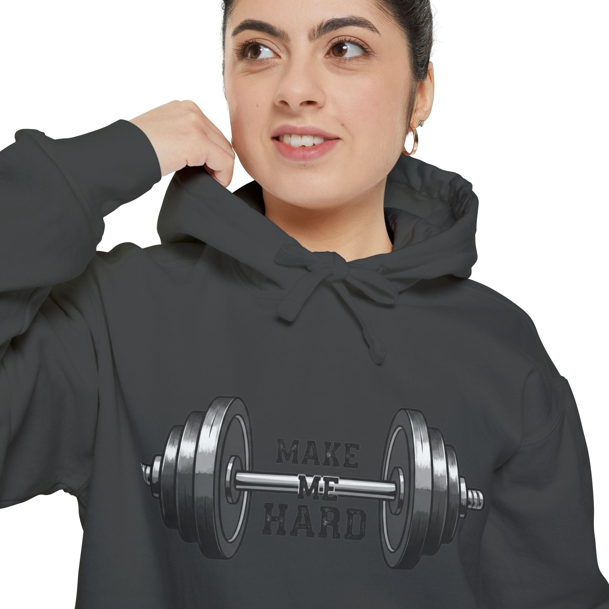 Make Me Hard - Morning Demands | Garment-Dyed Hoodie — AttitudeShirts