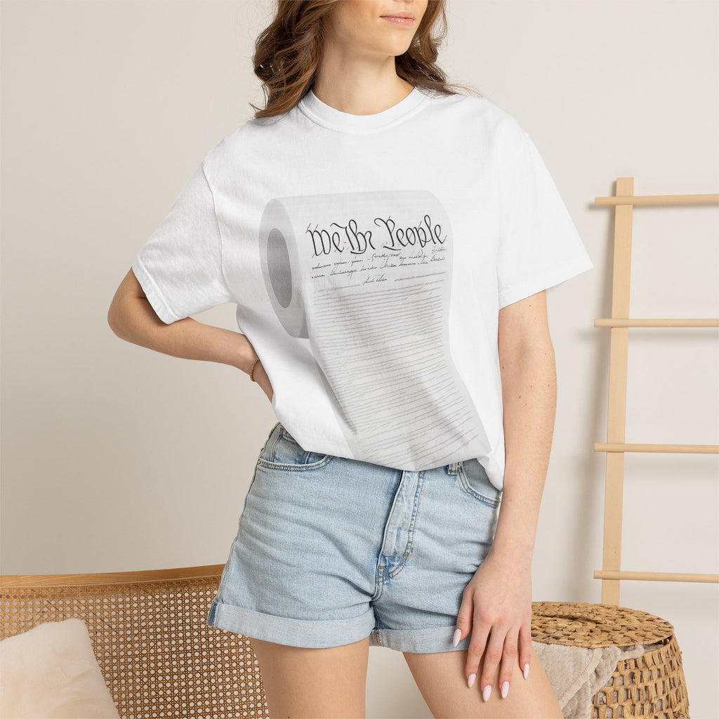"Toilet Paper Constitution"  Unisex Garment-Dyed T-shirt