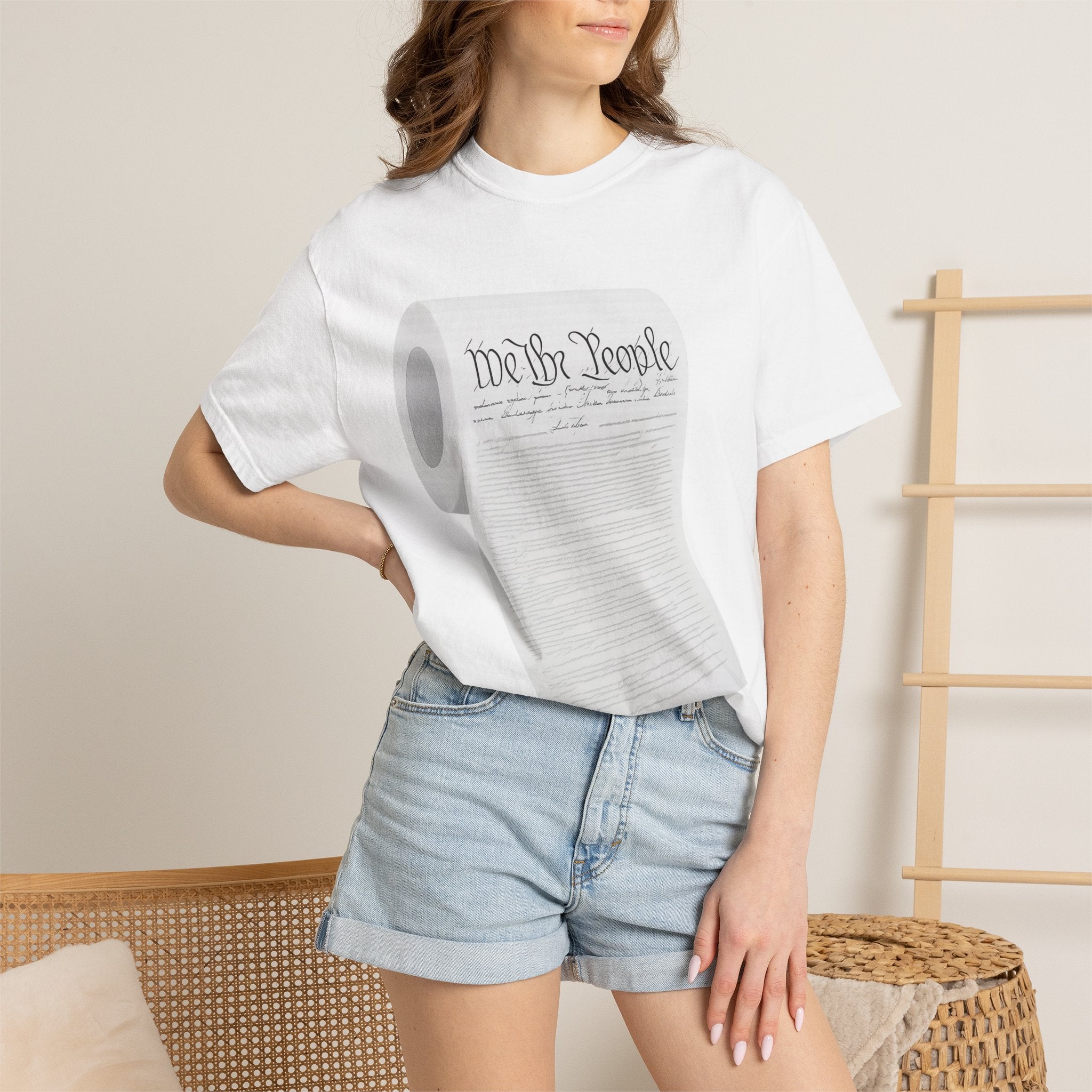 "Toilet Paper Constitution"  Unisex Garment-Dyed T-shirt