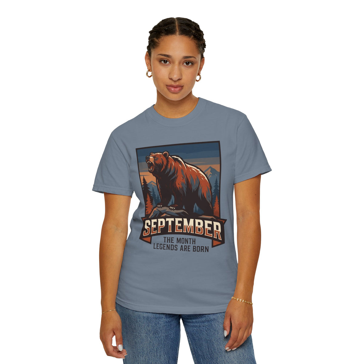 Color: Blue Jean | September Legend Unisex Garment-Dyed Tee