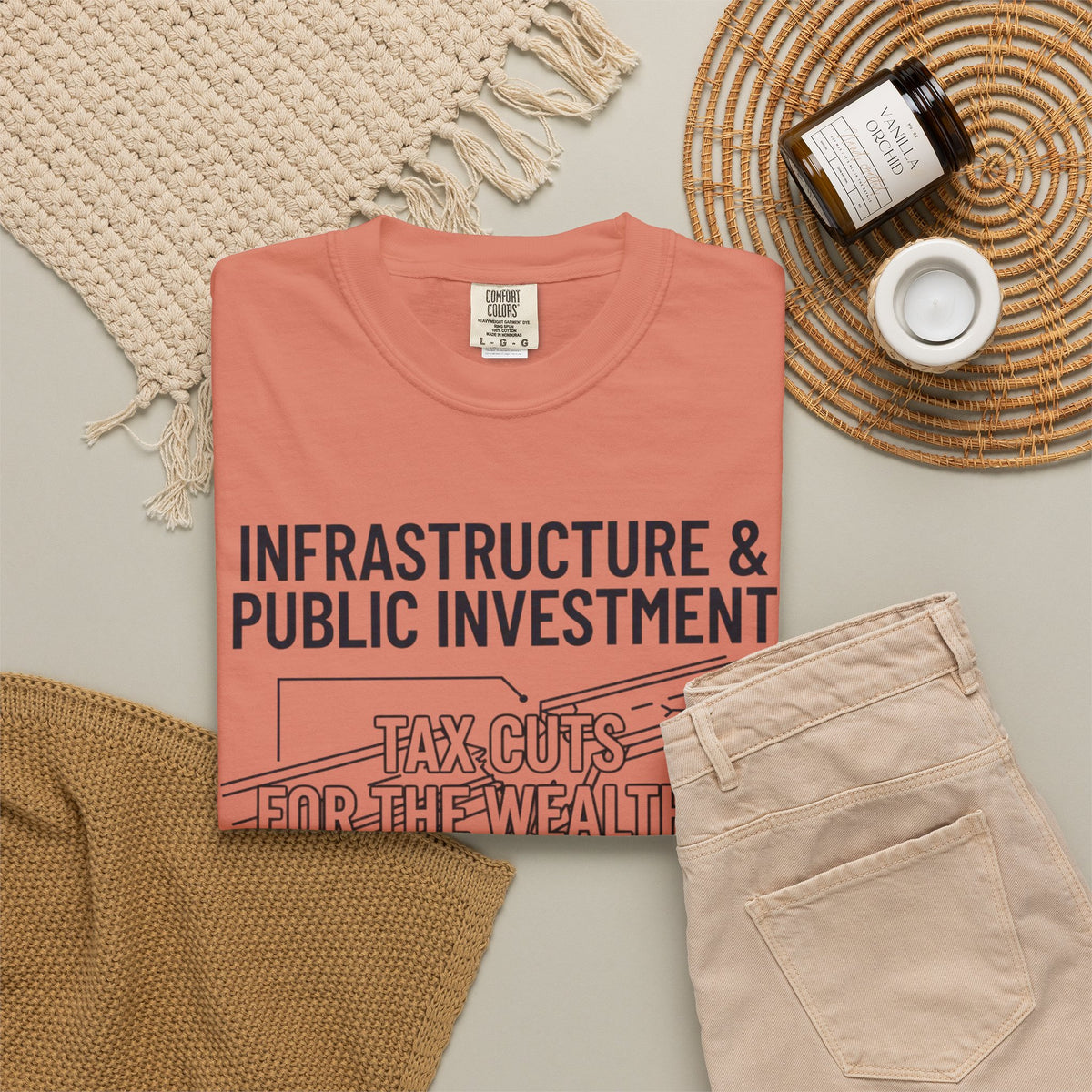 "Protest Series - Fix The Roads" Unisex Garment-Dyed Tee