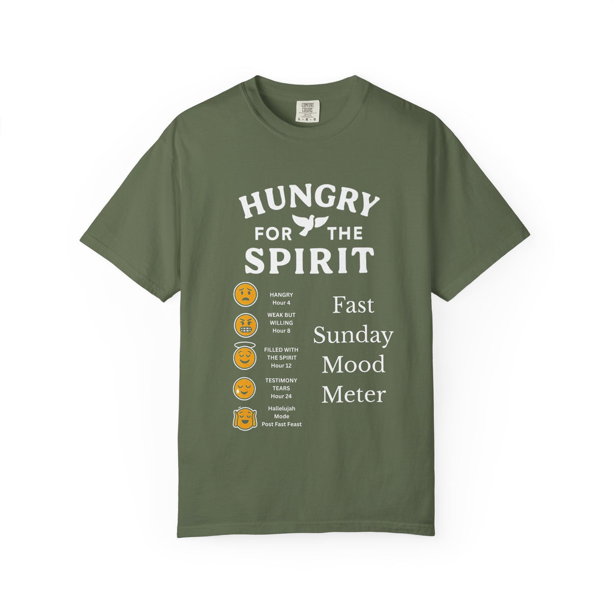 Color: Sage | Fast Sunday Mood Meter Unisex Garment-Dyed T-shirt