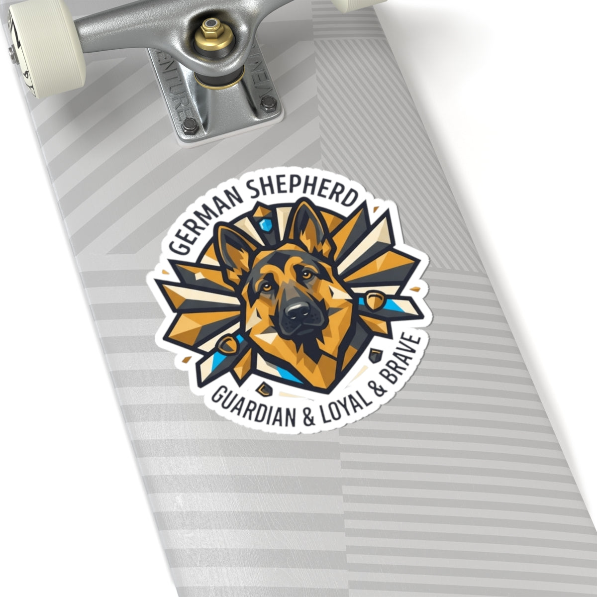 "German Shepherd Guardian Loyal Brave" Sticker — Main
