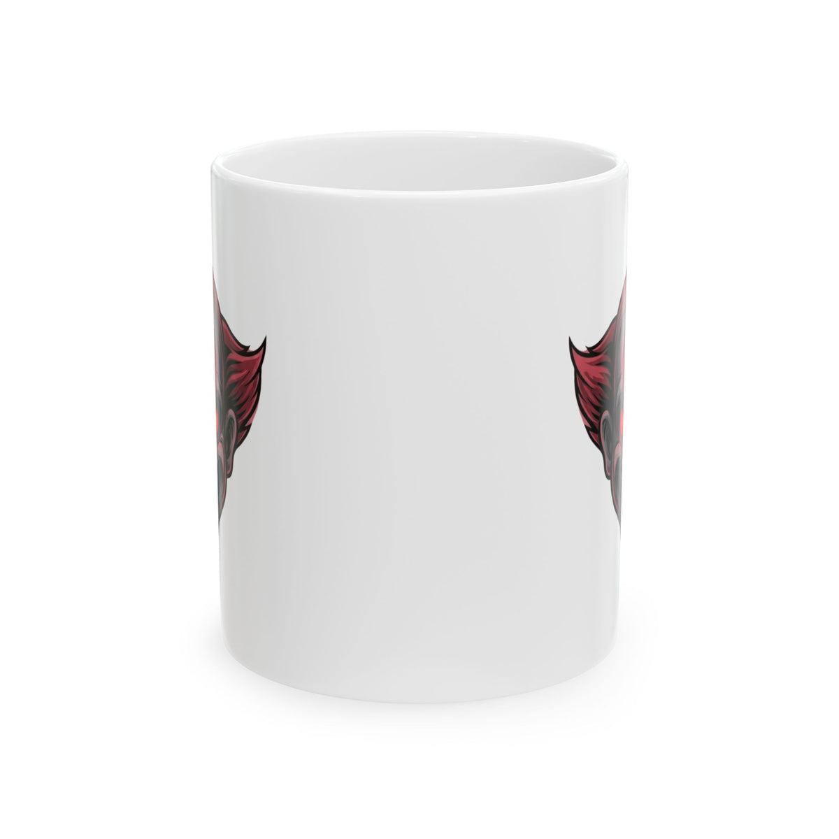 "Clown Play" White Ceramic Mug — Graphic