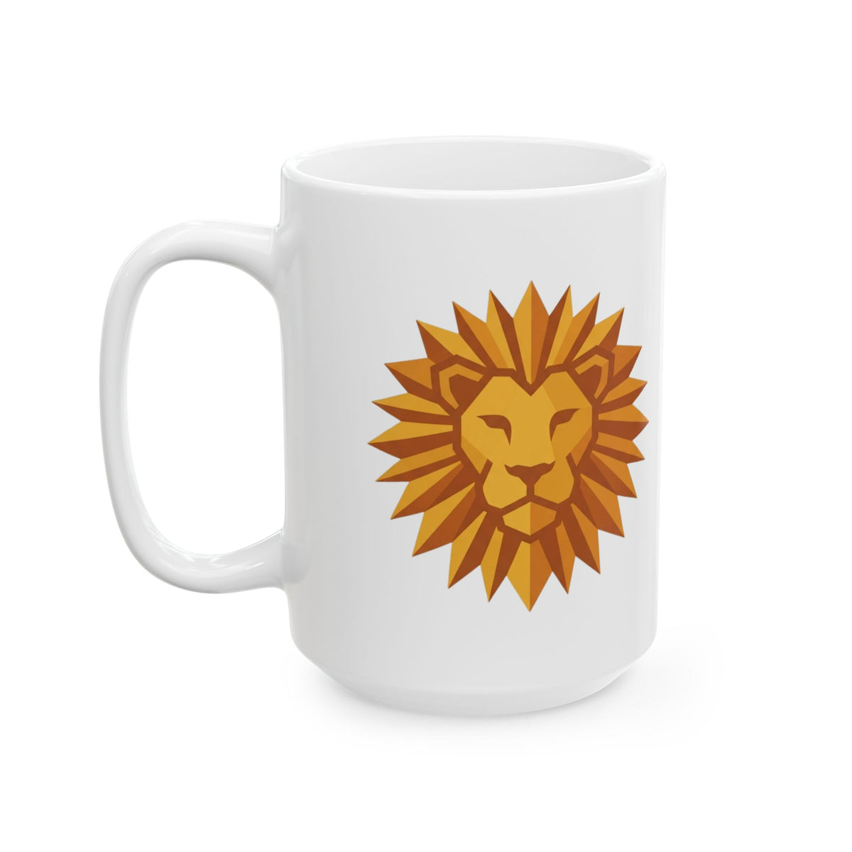 "Leo The Solar Lion" White Ceramic Mug — Graphic