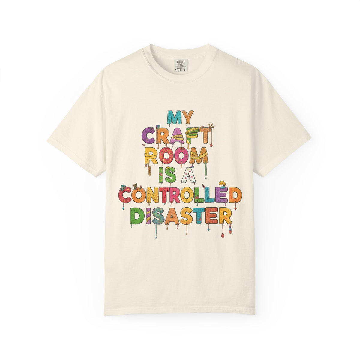 Color: Ivory | My Craft Room, My Rules | Garment-Dyed Tee — AttitudeShirts