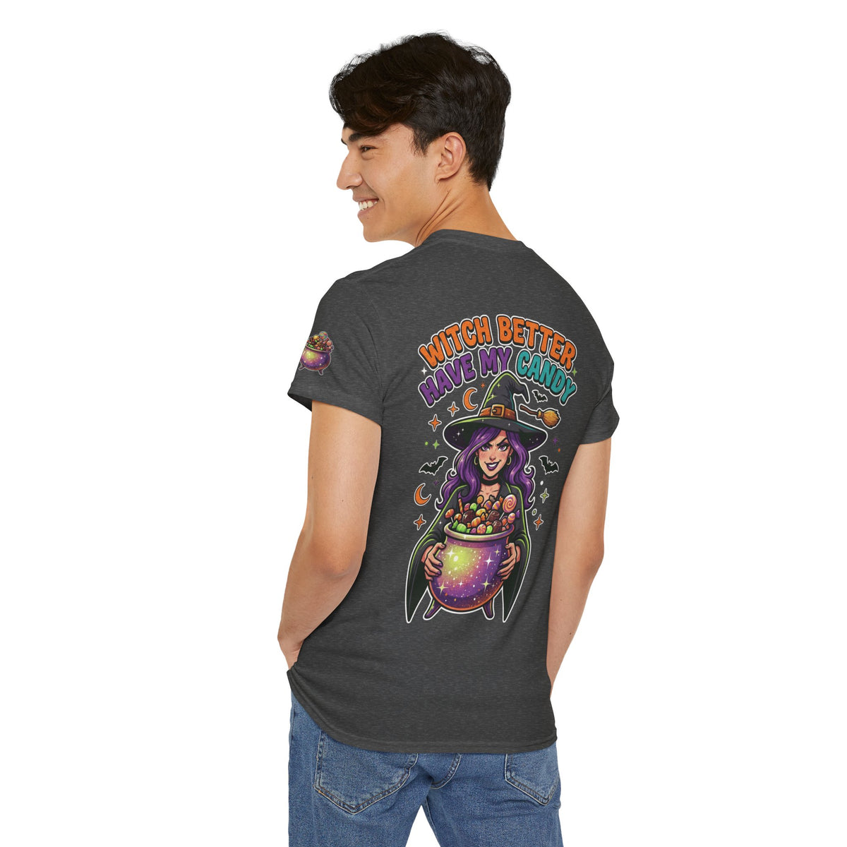 Color: Dark Heather | Witch Better Have My Candy Premium Graphic Tee