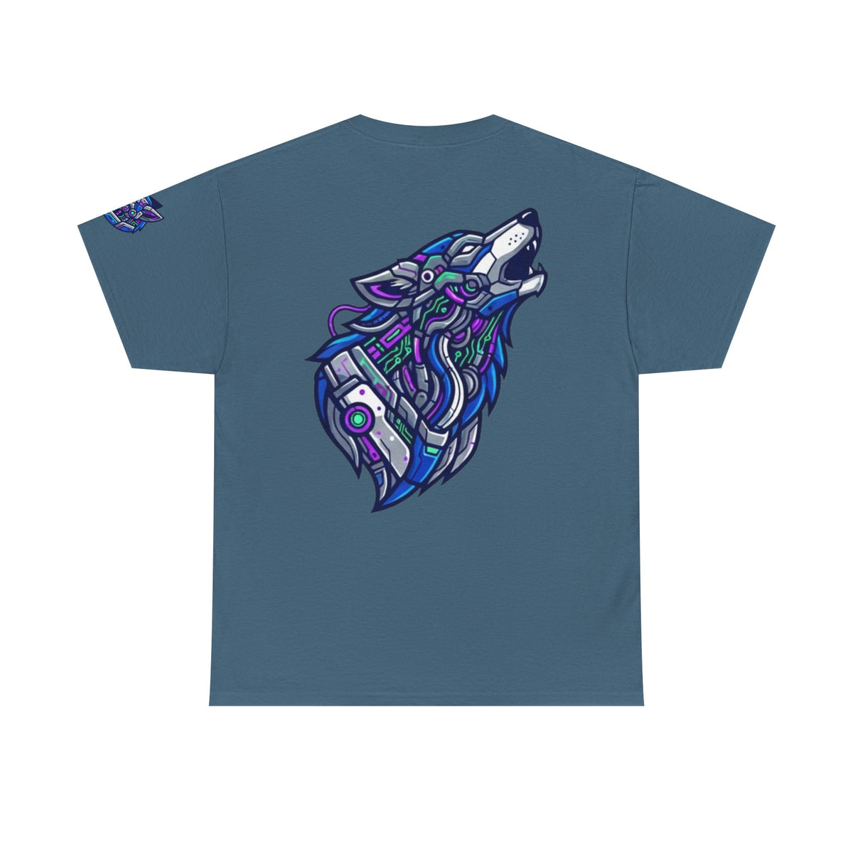 Color: Indigo Blue | Cyber Wolf Premium Graphic Tee
